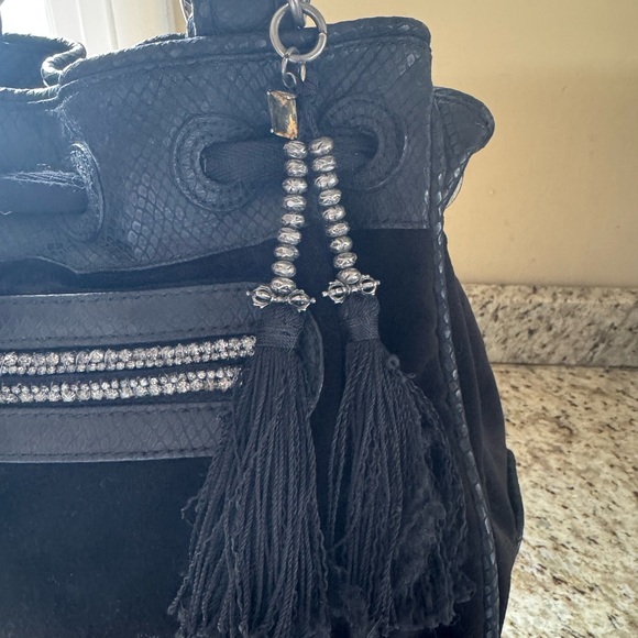 JUICY COUTURE Y2K Velour and Crystal handbag ~STUNNING!🖤 - Picture 6 of 10